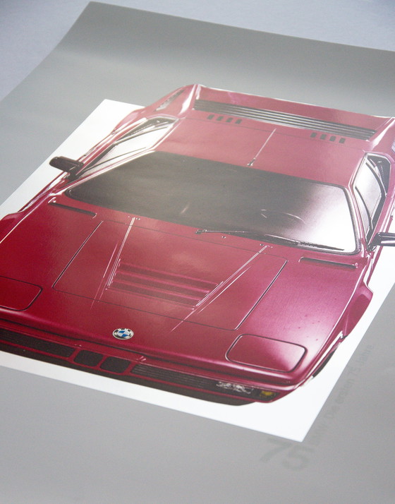 Image 1 of Original Vintage BMW M1 Serigraphy / 75 Years BMW / 1991 / 59.5 x 42cm / Very Rare / No Reprint