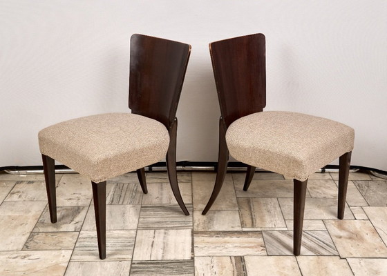 Image 1 of Juego de 4 sillas de comedor H-214 de Jindřich Halabala, década de 1930, Checoslovaquia.