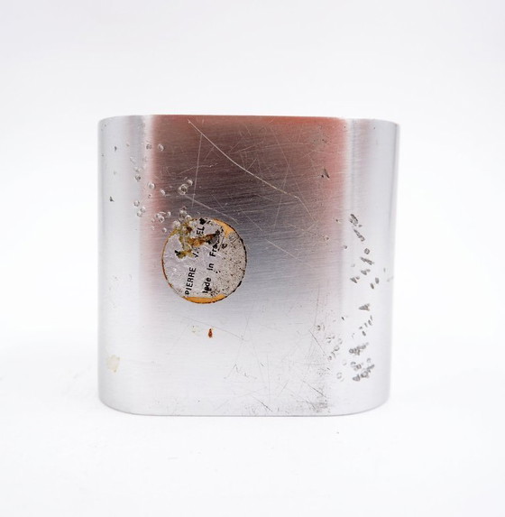 Image 1 of Pot à crayons et à lettres moderniste vintage en aluminium par Pierre Vandel, années 1970