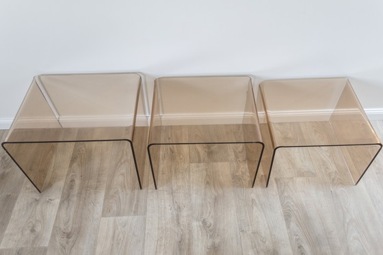 Image 1 of Plexi nesting tables - Michel Dumas (attributed) - 1970s - France