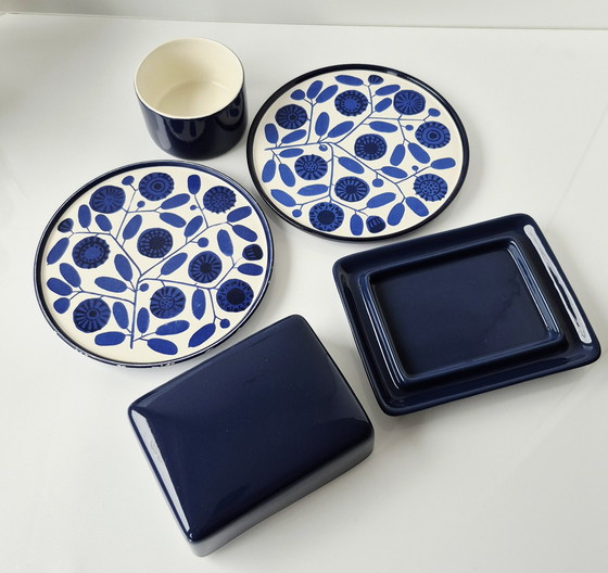 Image 1 of Melitta Service Stockholm blue + cobalt flower 56 pieces