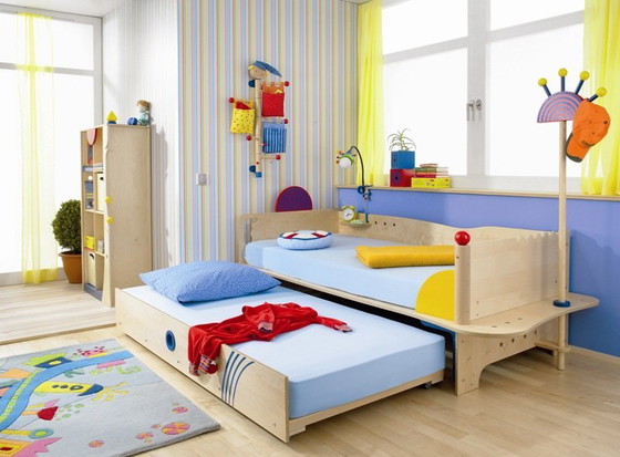 Image 1 of Letto per bambini / ragazzi con letto per ospiti secondo il design HABA Simsala