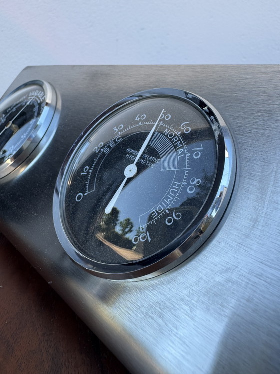 Brushed Aluminum Weather Station, 1970s – Decorative Objects, Aluminium (photo 9 of 10)