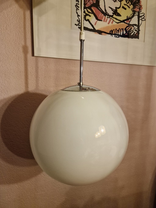 Vintage Glazen Bol Lamp