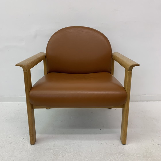 Image 1 of Vintage leren loungestoel, 1970