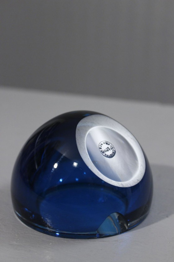 Image 1 of Sommerso Aschenbecher im Space-Age-Design, Kristallglas Saint Louis, Frankreich, 20. Jahrhundert