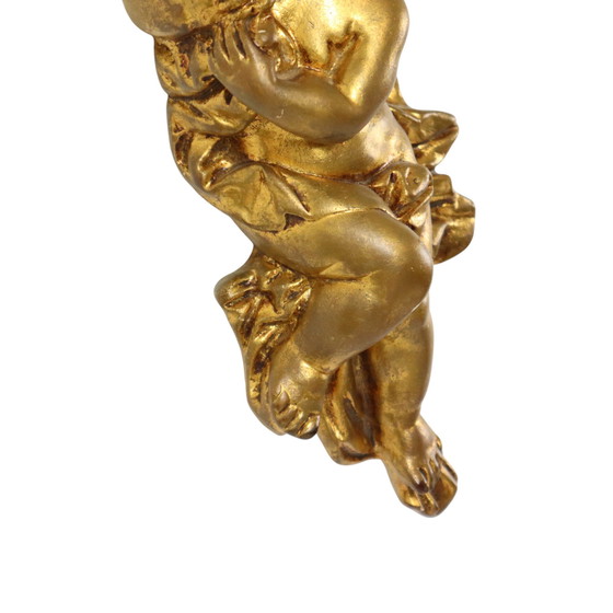 Image 1 of Grande angelo dorato in gesso