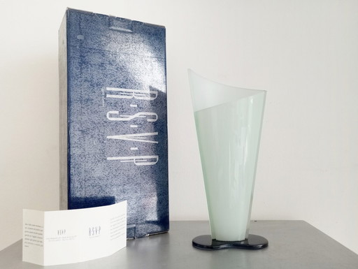 Ettore Sottsass vase en verre postmoderne "Lui" 1990 RSVP Italia Sottsass Associati