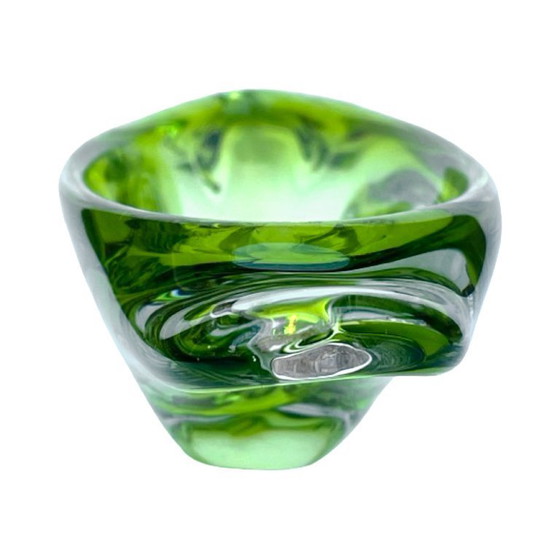 Image 1 of Ciotola in vetro verde, design di J. Broz, Skrdlovice, Cecoslovacchia, anni 1960.