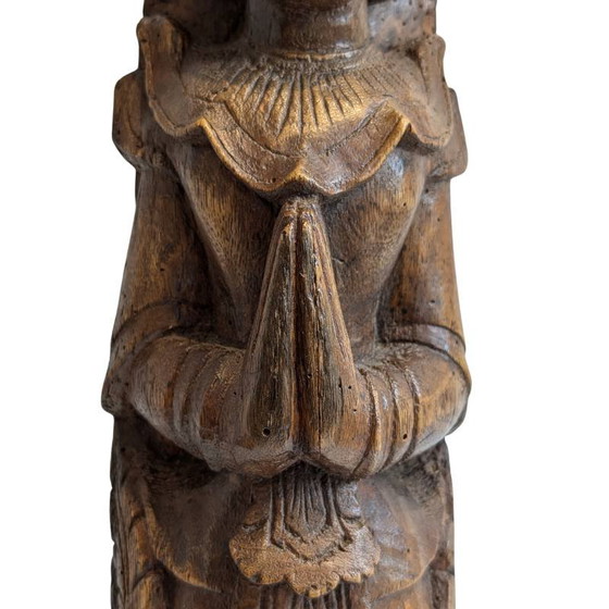 Figura Nat birmana Thagyamin – Estatua de templo de madera, siglo XIX – Esculturas, Wood (photo 8 of 9)