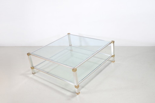 Beautiful vintage Hollywood Regency coffee table by Pierre Vandel Paris