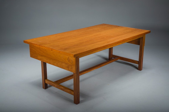 Image 1 of Schwedischer freistehender Architektenschreibtisch aus Teakholz, 1960er Jahre