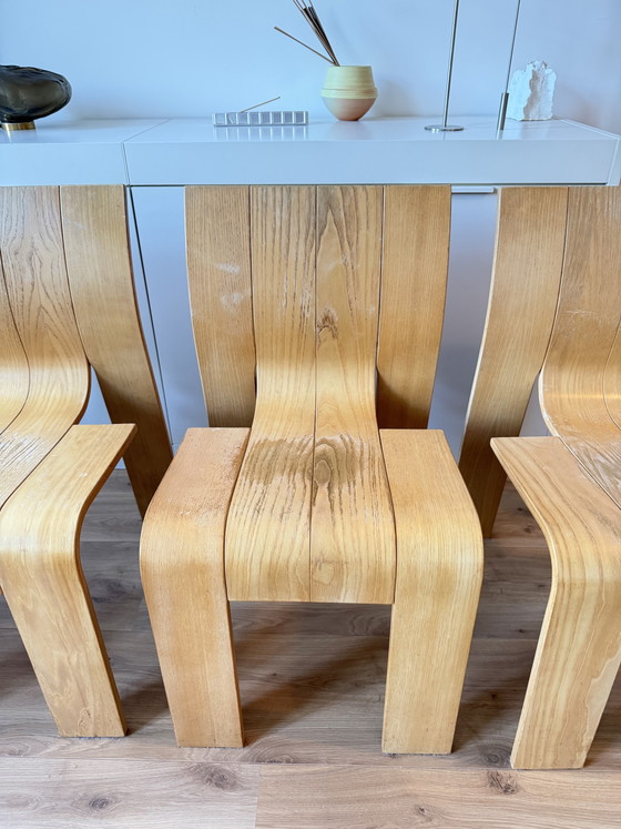 Image 1 of Gijs Bakker Strip Table et Chaises