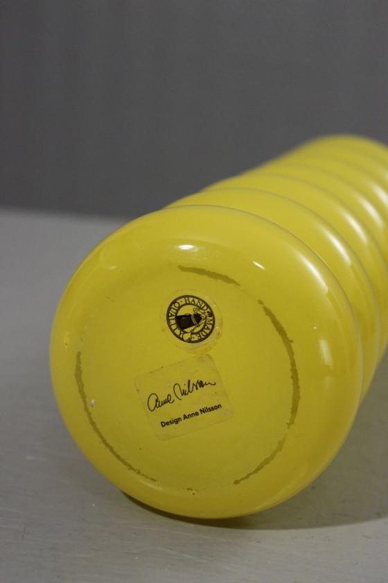 Image 1 of Solstråle vase Ikea vintage design Anne Nilsson 2011 yellow model