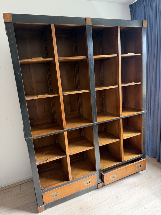 Wooden Bookcase + Desk – Metal (photo 4 of 8)