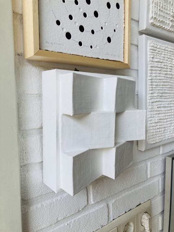 Image 1 of Jan Hendriks - Oeuvre d'art 3D abstraite blanche - 17 19