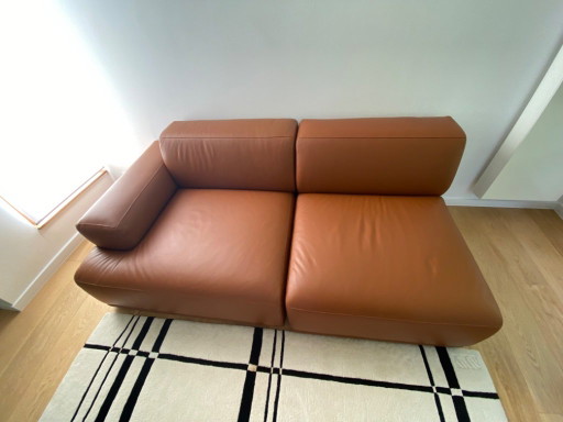 Muuto Connect Soft – 2 nouveaux modules – Cuir cognac – Canapé design – modulaire banken, Leather