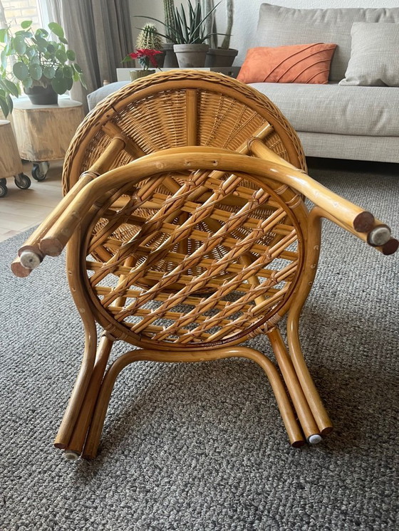 Image 1 of Vintage rattan (side) table