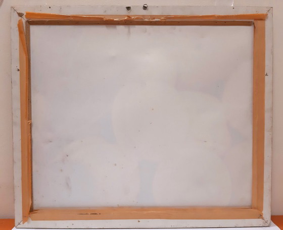 Image 1 of Enorme stampa artistica vintage incorniciata, pesche