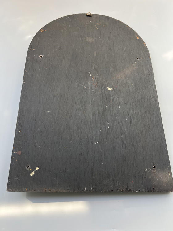 Image 1 of JOHNNIE WALKER – Original vintage wooden plaque with 3D relief figure “The Striding Man” (ca. 1970s)