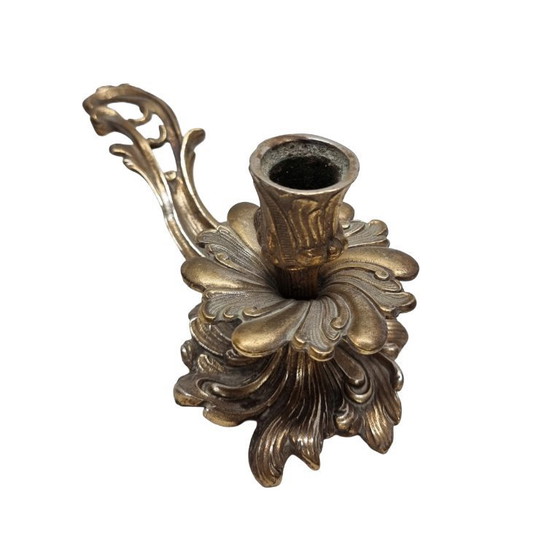 Image 1 of Rococo style brass candlestick
