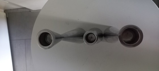 Image 1 of Vintage design chromen diabolo kandelaars Erika Pekkari 3x