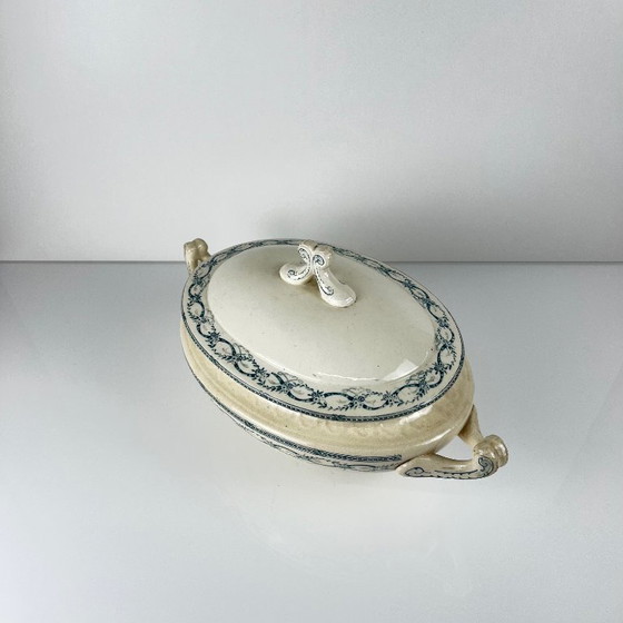 Image 1 of Zuppiera in ferro e terracotta "Recamier" Salins, fine XIX secolo