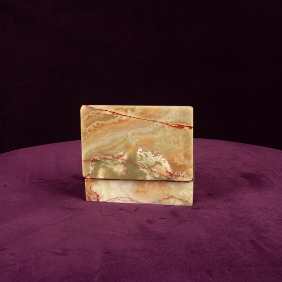 Groene Onyx en Messing Doos met Deksel, Italië 1970 – Decoratieve objecten, Marble, Italian Design (photo 9 of 18)