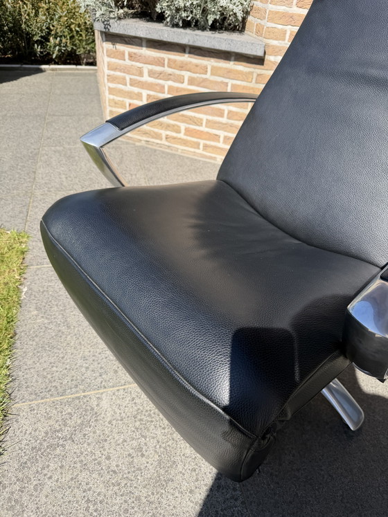 Image 1 of Sillón de relajación Jori Brainbuilder, cuero negro, Medi, Mono-Move. ¡Como nuevo!