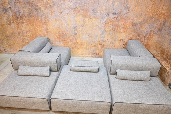 Image 1 of Sofá esquinero de tela gris Leolux Ponton Next design elements