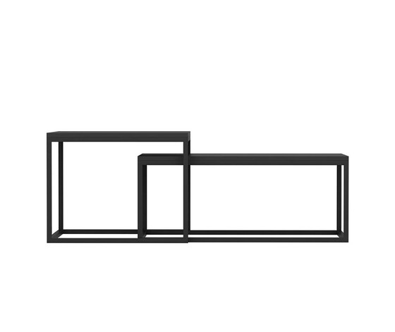 Image 1 of Coffee table set metal look matte black