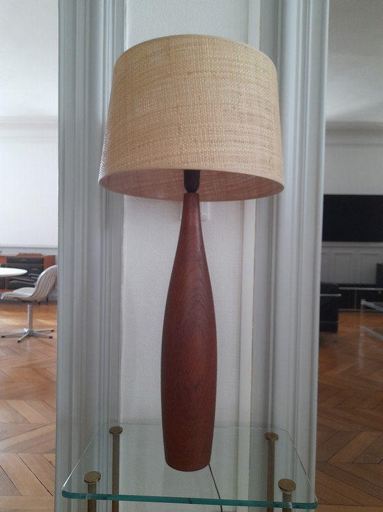 Grande lampada danese modernista in teak, firmata ESA vintage – Lampade da tavolo, Wood (photo 6 of 8)