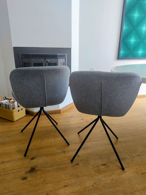 Zuiver OMG chairs grey, Dining chairs, Metal, Textile, Black (photo 2 of 7)