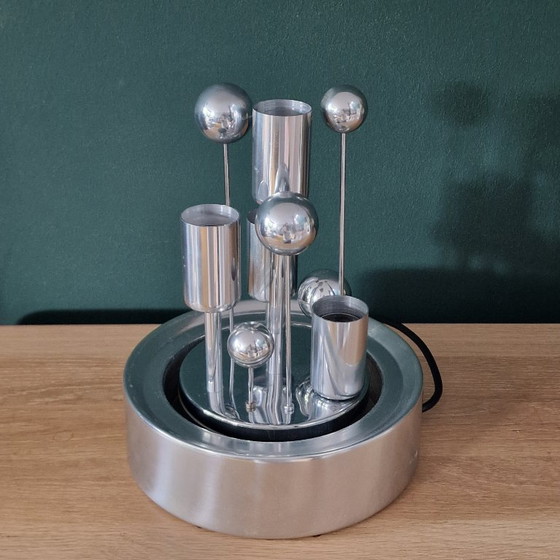 Image 1 of Lampe de table vintage Doria Leuchten « Big Ball » – Design de l'ère spatiale (années 1970, Allemagne)