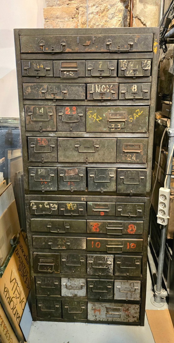 Image 1 of Military workbench - Two metal military mechanic's workbenches