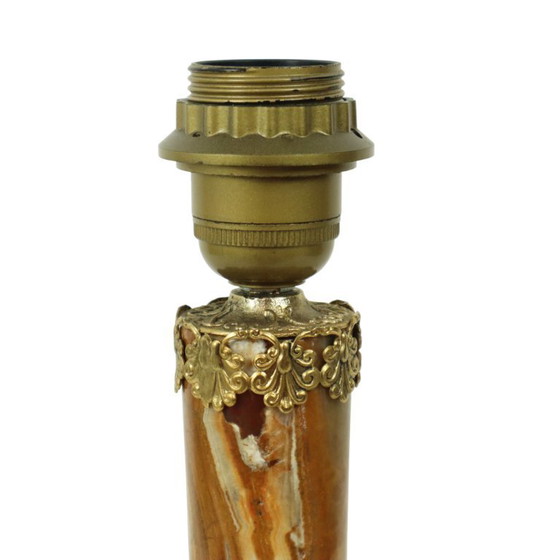 Image 1 of Classic Onyx and Brass Table Lamp