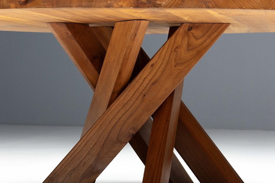 Image 1 of 'T21' Elm Dining Table by Pierre Chapo, France, 1973