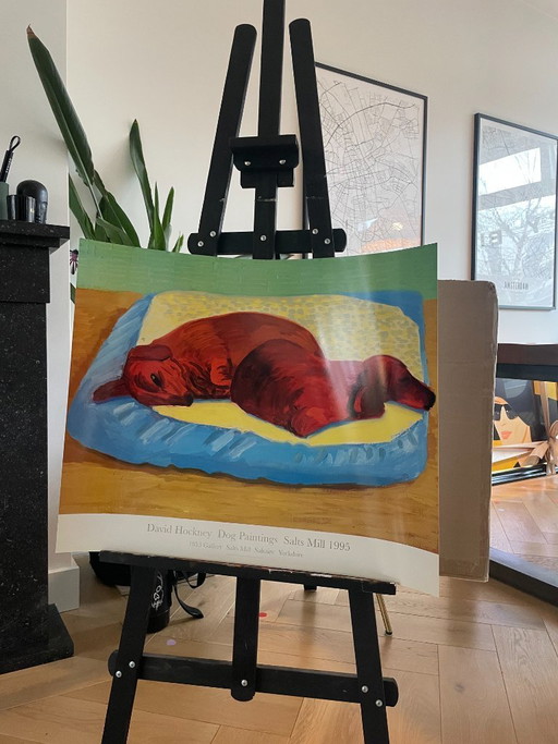 David Hockney,  Dog Paintings 43  Salts Mill 1995. 1853 Gallery Salts Mill Saltaire Yorkshire, copyright David Hockney, Printed 
