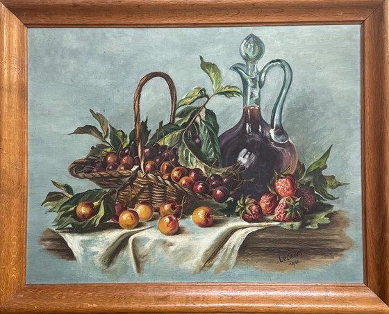 Image 1 of Cuadro antiguo, óleo sobre lienzo, firmado por Lucienne, 1944.
