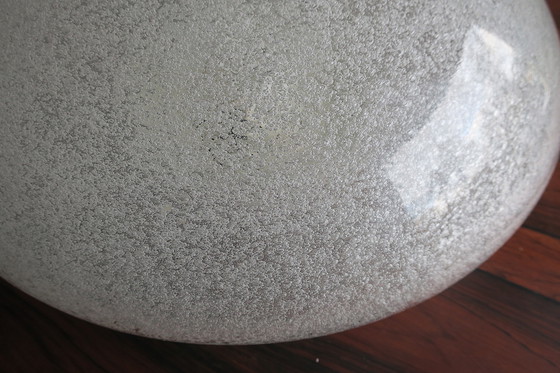 Image 1 of Italiaanse koepel plafondlamp of wandlamp in mat Murano Mazzega glas, 1960