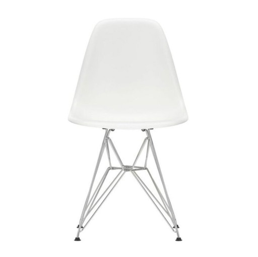 4 chaises d'appoint en plastique Vitra Eames DSR