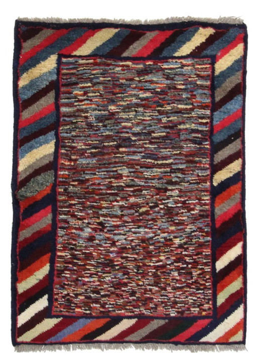 Original Persian carpet Gabbeh Ghashghai oriental carpet 114 cm x 82 cm old natural