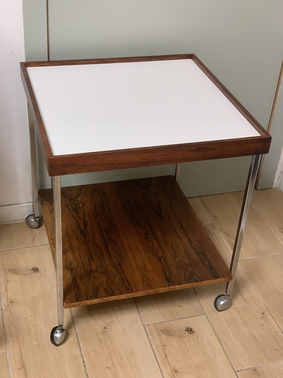 Image 1 of Vintage trolley / side table rosewood