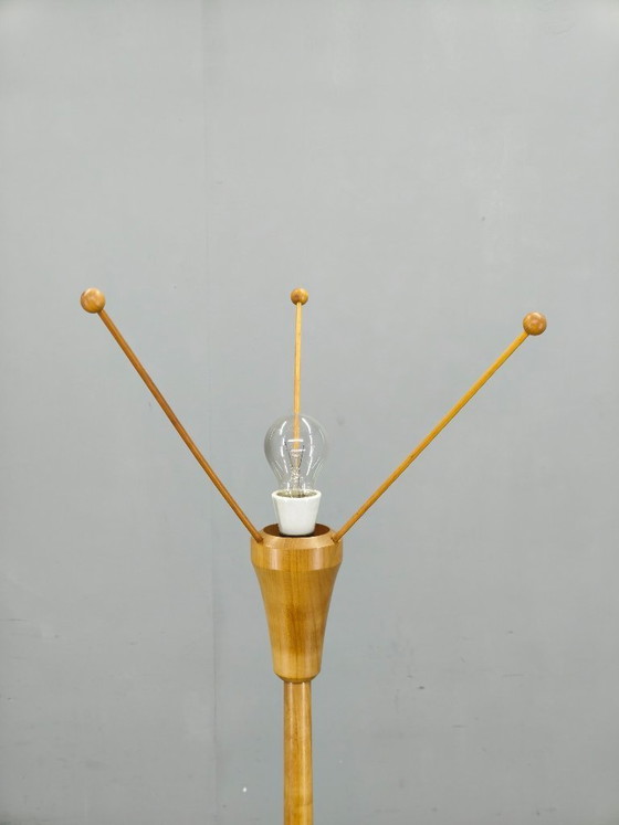 Image 1 of Jan Kalous ULUV rotan vloerlamp, Tsjechoslowakije jaren 1960