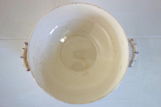 Image 1 of Soupière Longwy Modèle Hanoi Terre de Fer Début XXème