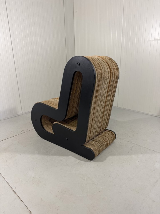 Image 1 of Unieke design lounge stoel karton & multiplex 1990's