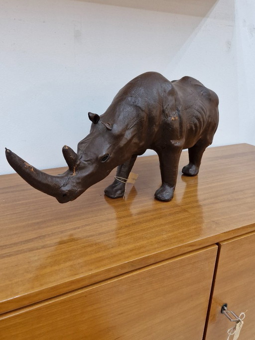 Rinoceronte in pelle vintage anni '70