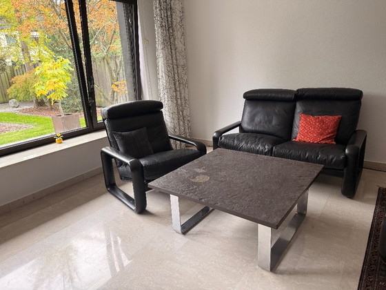 Rosenthal Studio Line Hombre Conjunto de Asientos, Zona de estar, Cuero, Madera, Negro (foto 11 de 12)