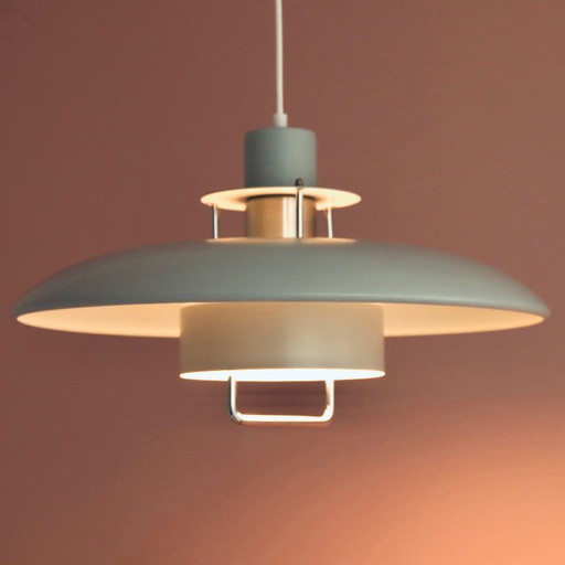 large gray Danish vintage design LAMP Lyskaer Belysning MCM