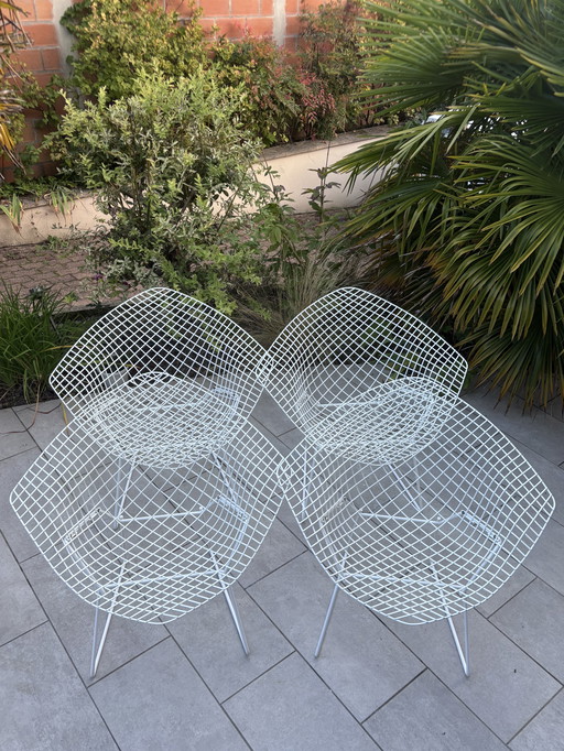 5 Bertoi Diamond Knoll Armchairs